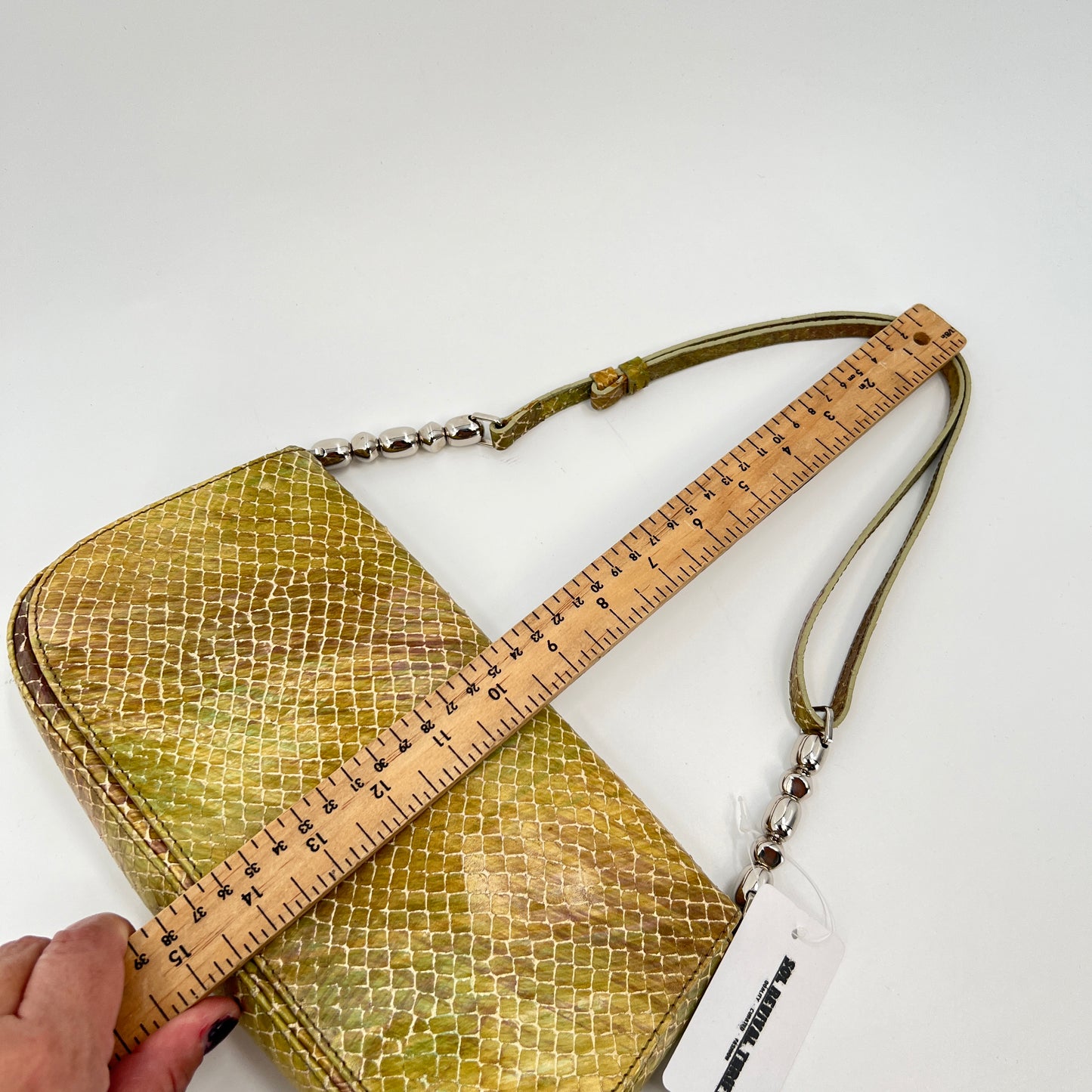 SOLD. Danier Snake Embossed Print Leather Mini Bag