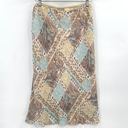 SOLD. Y2K Paisley Patch Like Skirt M/L