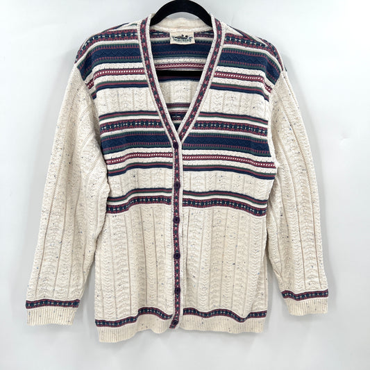 SOLD. Vintage Northern Reflections Cotton Cardigan L