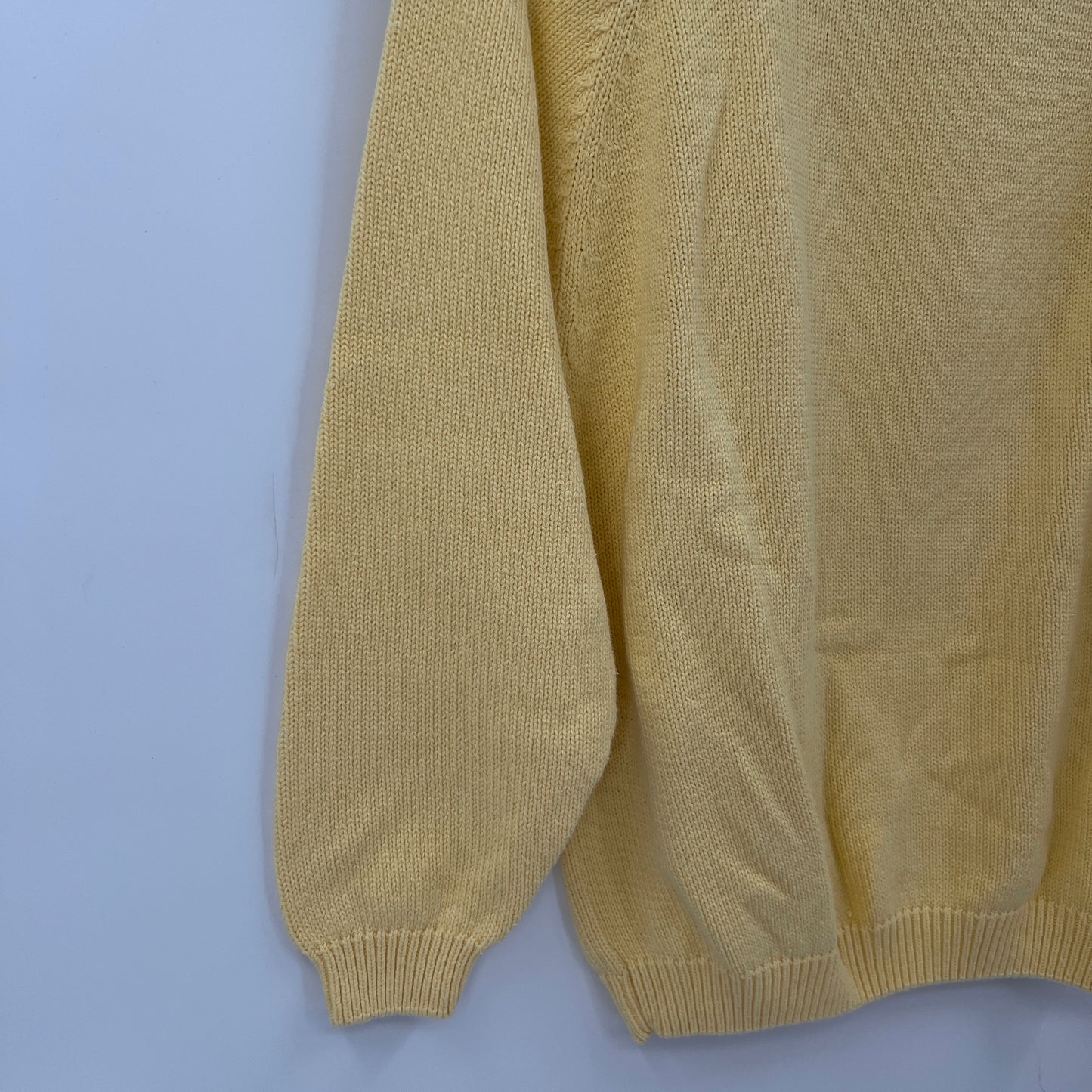 SOLD. Vintage The Bay Pastel Yellow Cotton Sweater