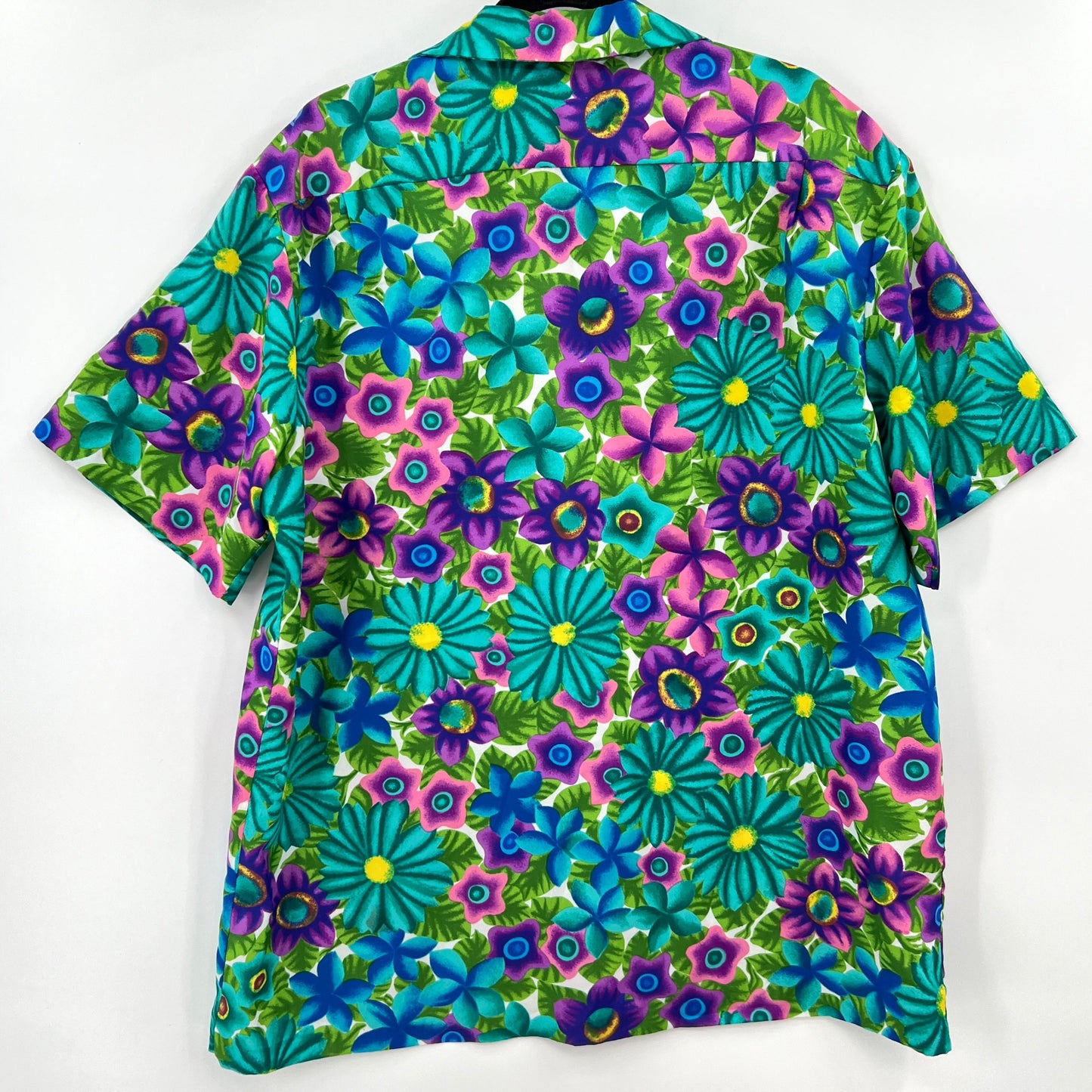 Vintage Bright Floral Tropical Shirt XL