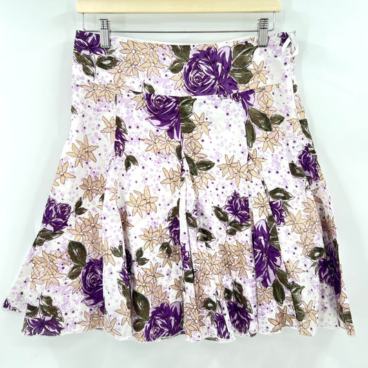 Y2K Flora Cotton Skirt M
