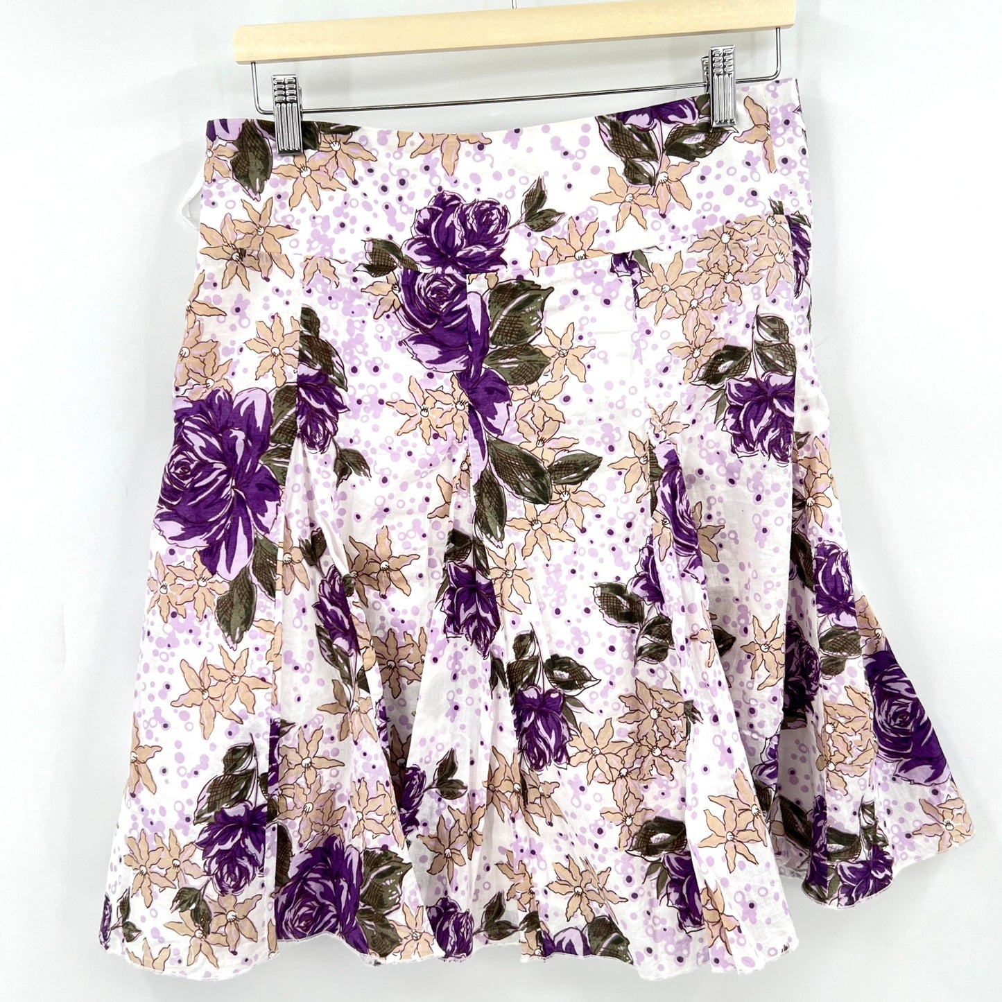 SOLD. Y2K Flora Cotton Skirt M