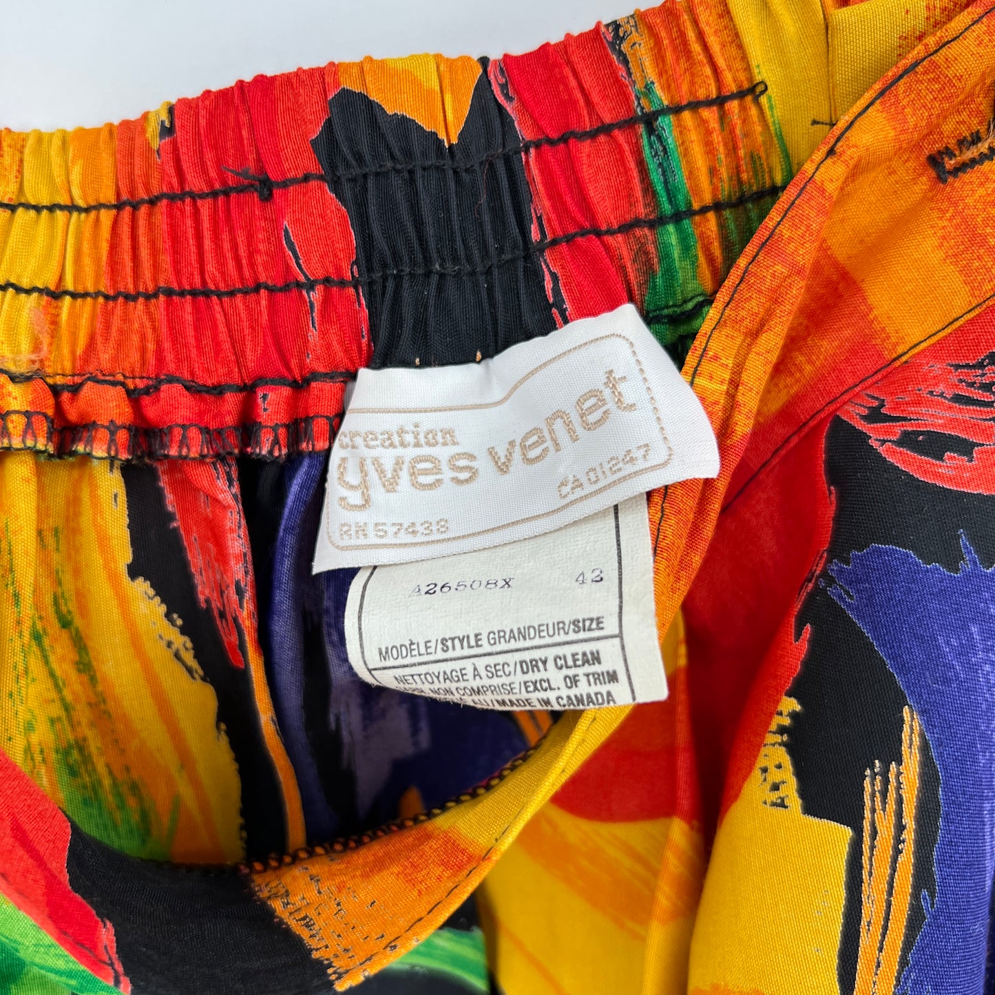 Vintage Yves Venet Bold Print Skirt 1X