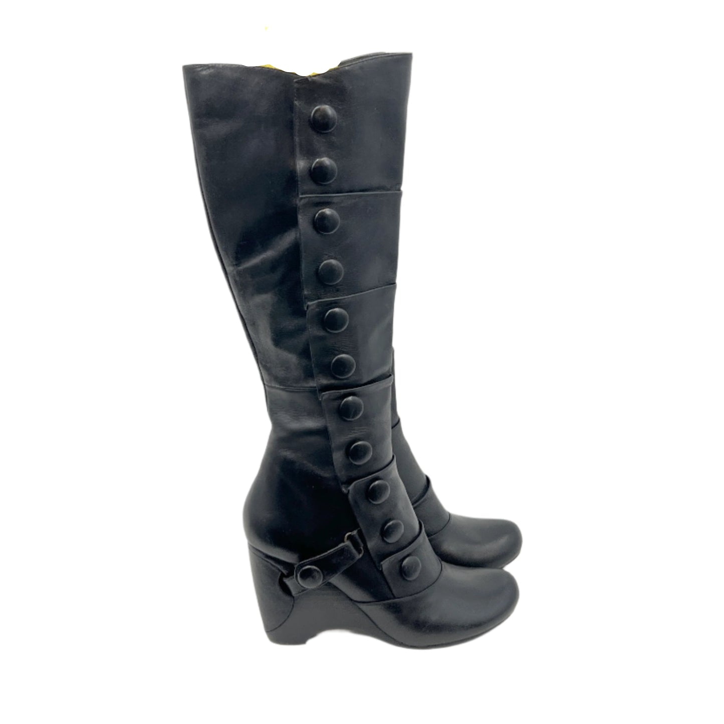 Miz Mooz Leather Knee High Wedge Boots