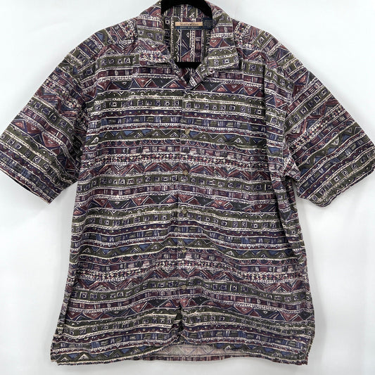 Vintage Northwoods Cotton Geometric Prints Shirt L