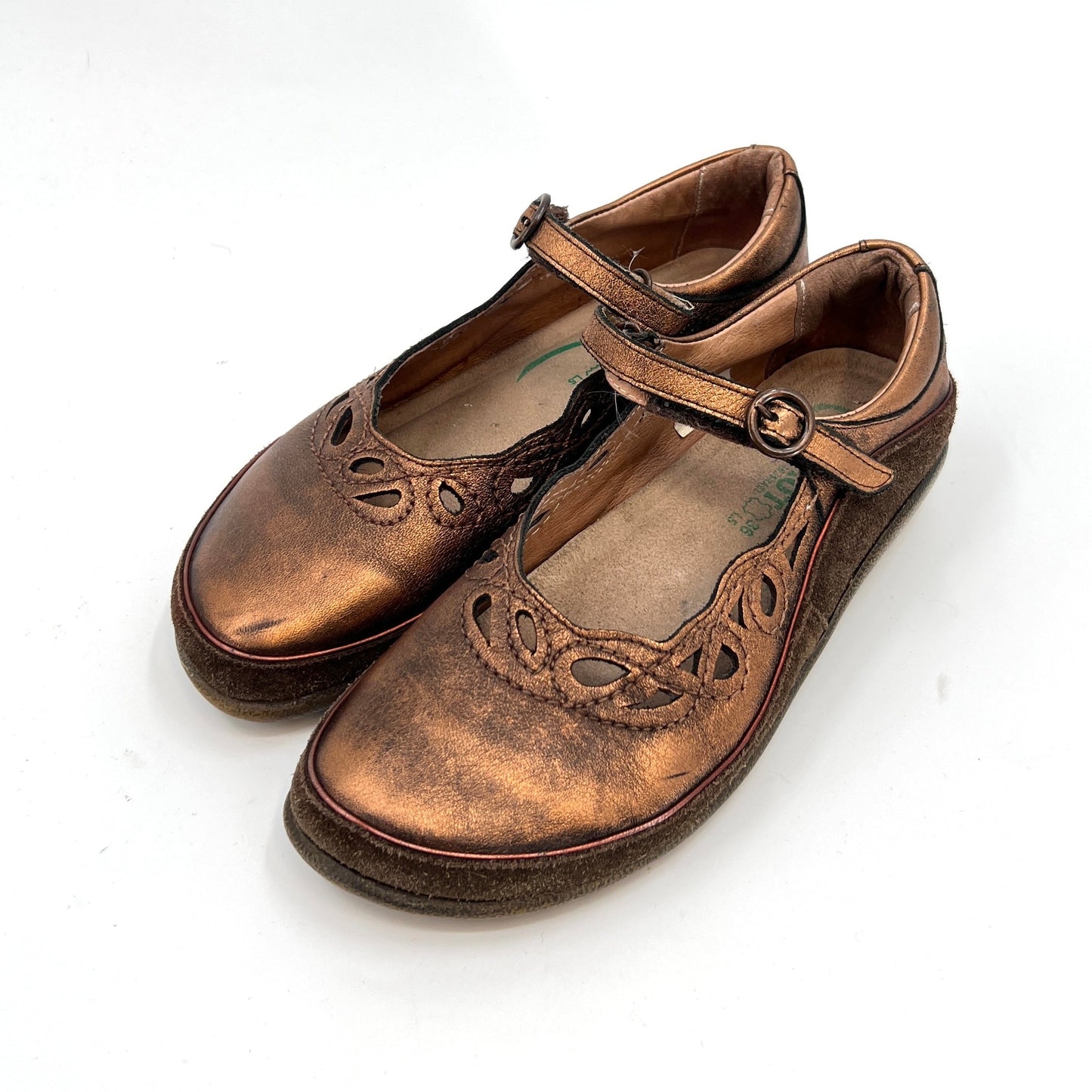 Naot Bronze Leather Mary Janes Shoes 36EU