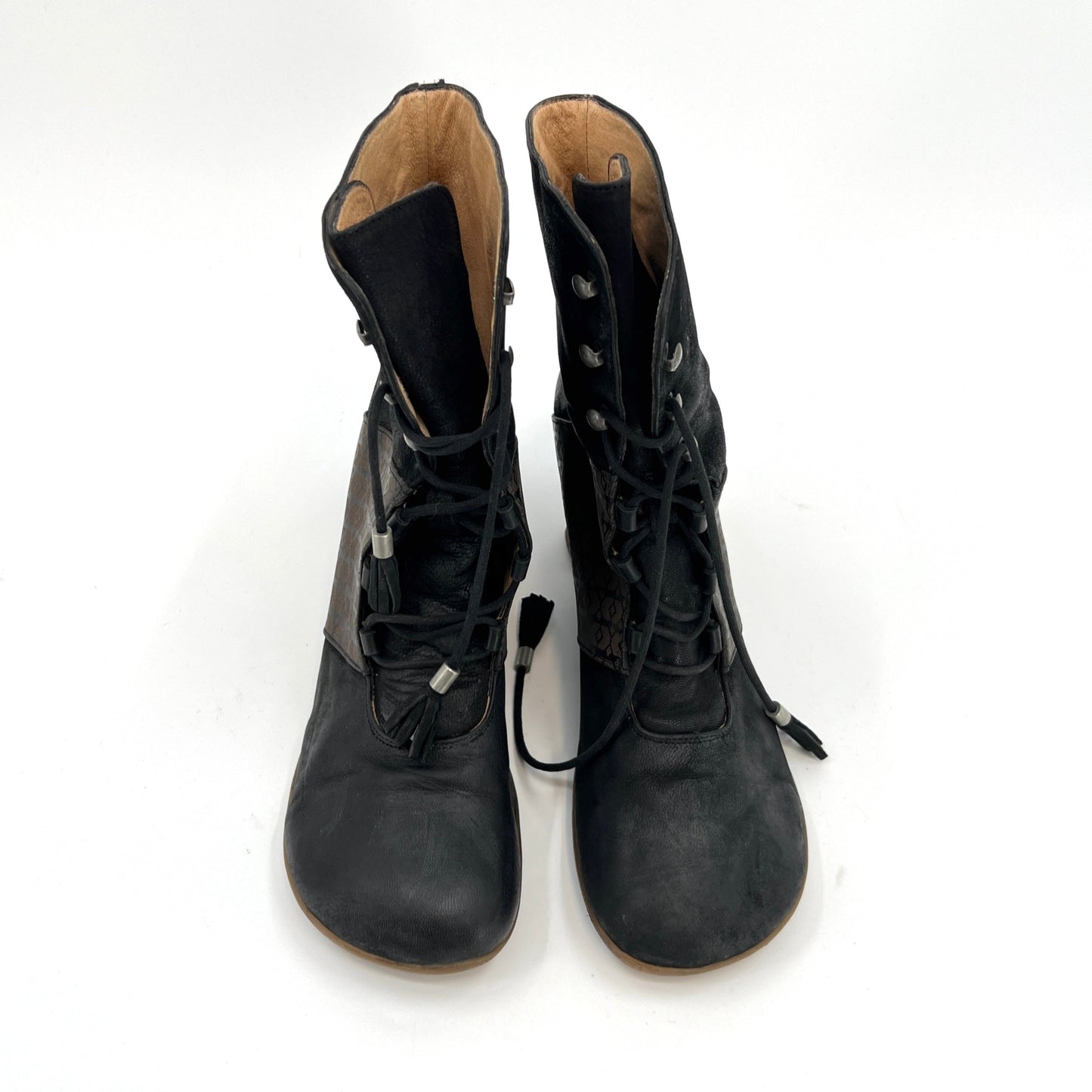 SOLD. John Fluevog Operettas Marietta Leather Boots 9.5US