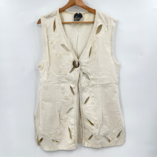 Xama by Rossana Ramirez Cotton Ribbon Vest M