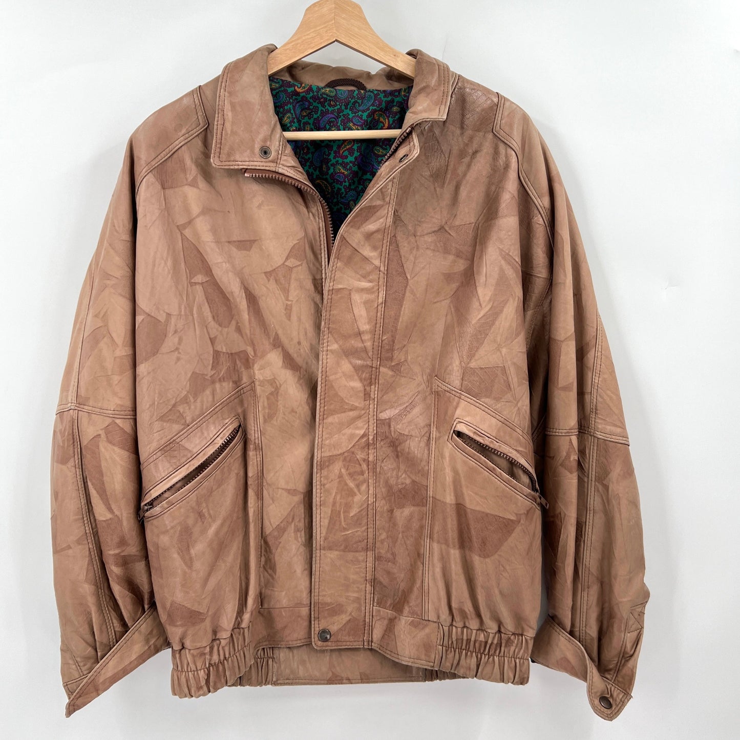 Vintage Unisex Leather Jacket M