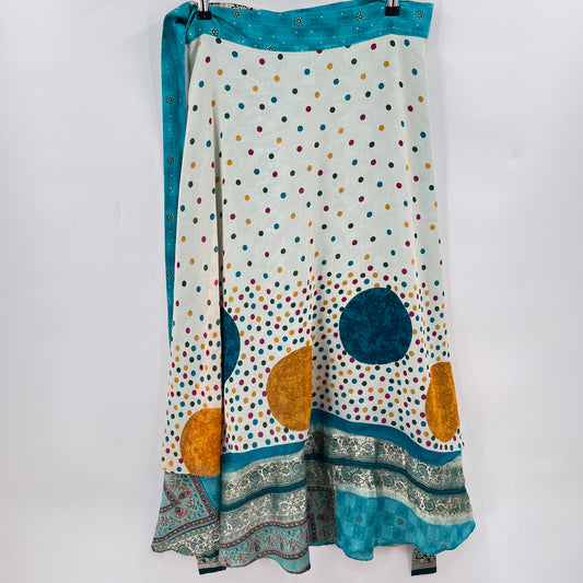 SOLD.Wrap Reversible Maxi Skirt O/S