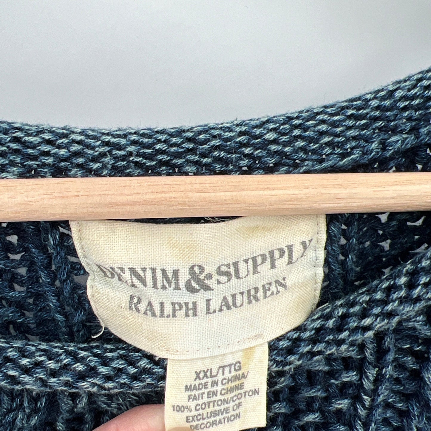 SOLD. Denim & Supply Cotton Fisherman Sweater XXL