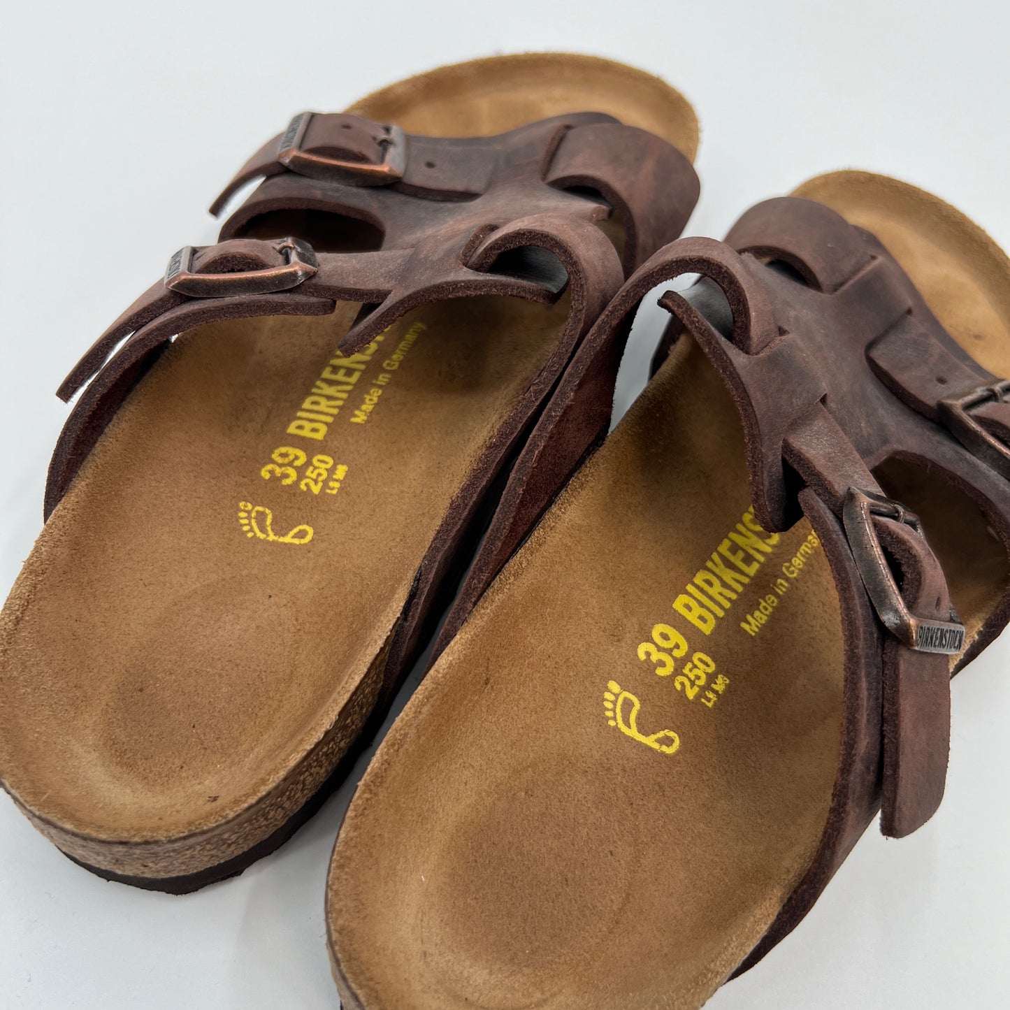 SOLD. Birkenstock Riva Leather Sandals 39EU