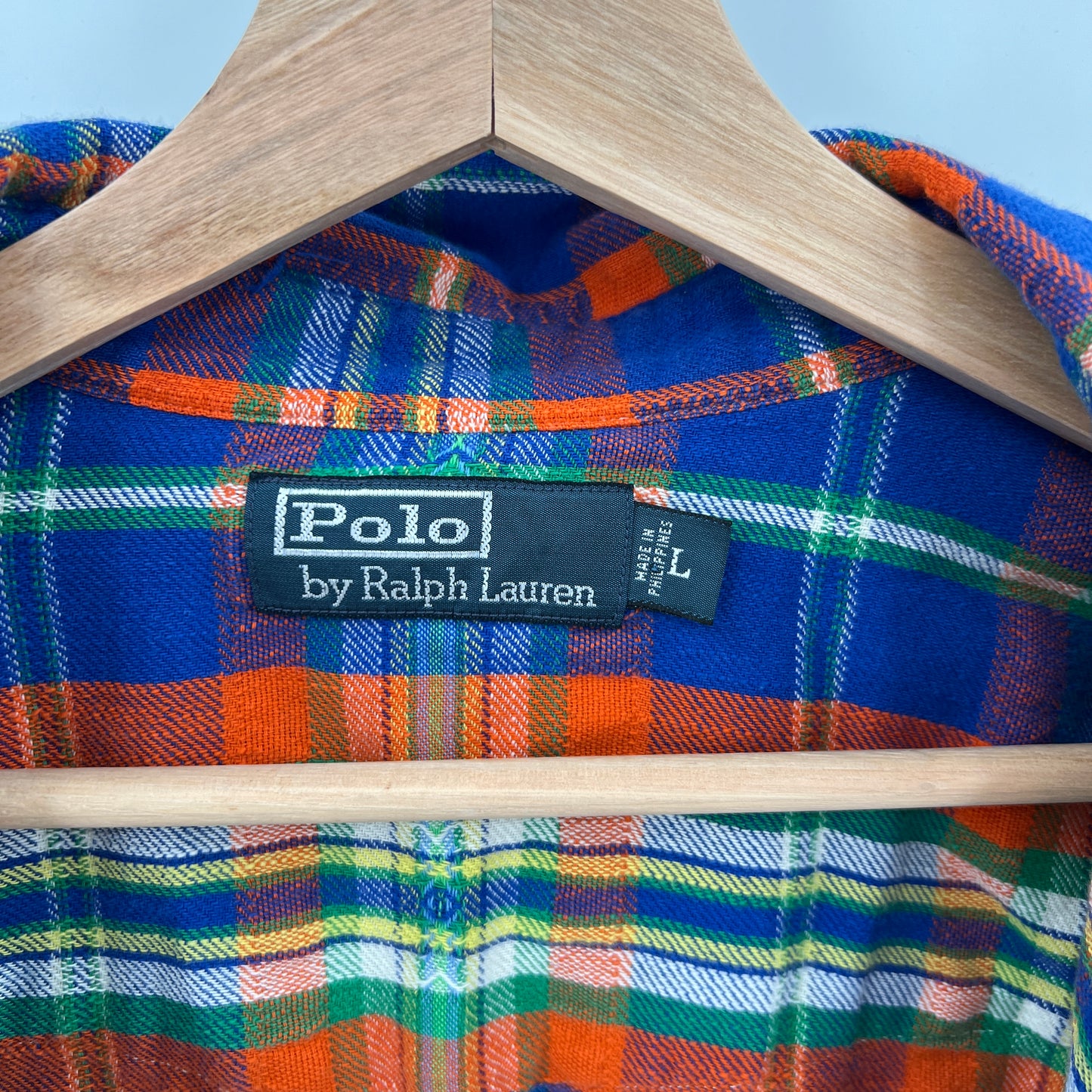 SOLD. Vintage Polo by Ralph Lauren Flannel Shirt L