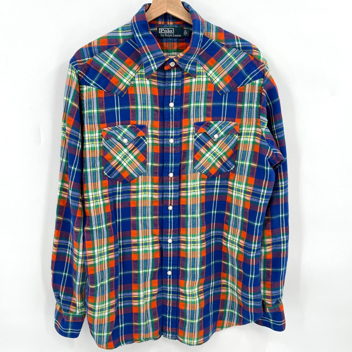 SOLD. Vintage Polo by Ralph Lauren Flannel Shirt L