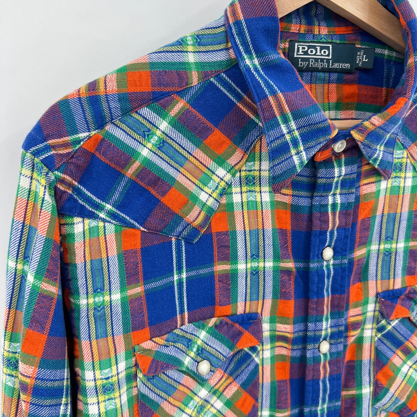 SOLD. Vintage Polo by Ralph Lauren Flannel Shirt L