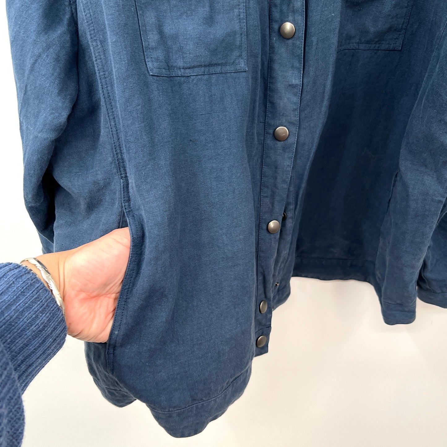 Grizas Pure Linen Trucker Jacket