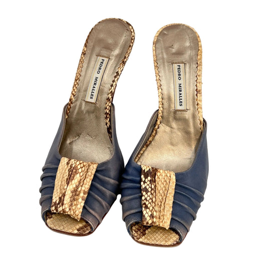 Pedro Miralles Leather Mules Sandals 37EU