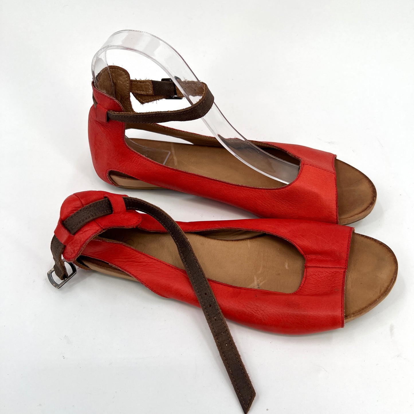 SOLD. Bueno Ankle Straps Flat Sandals