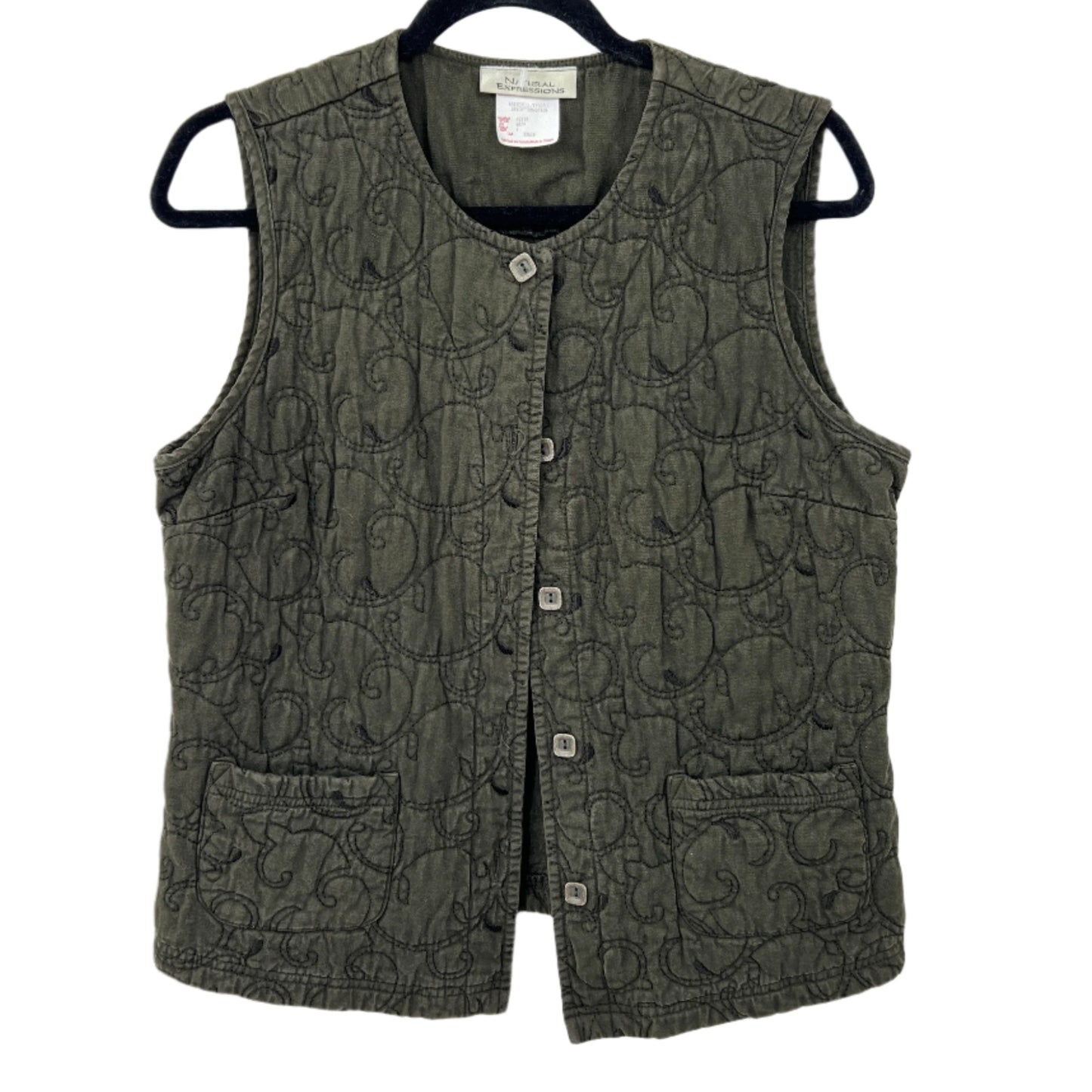 Vintage Embroidered Boxy Vest