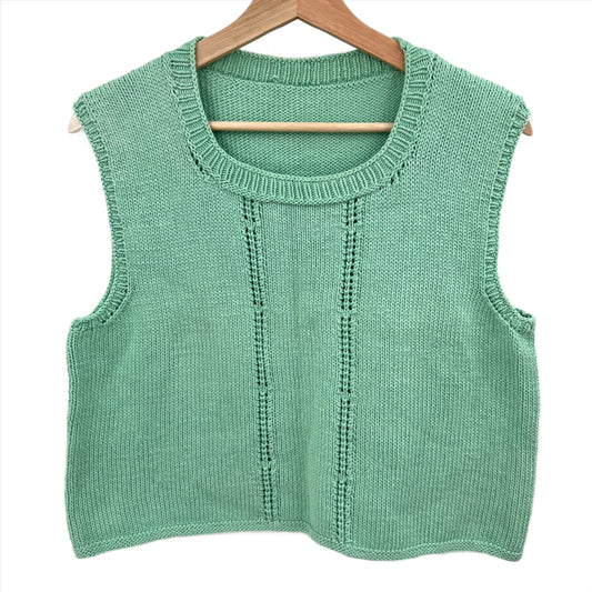 SOLD. Knitted Boxy Cropped Vest/ Top L