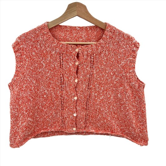 SOLD. Knitted Boxy Cropped Vest Top L/XL