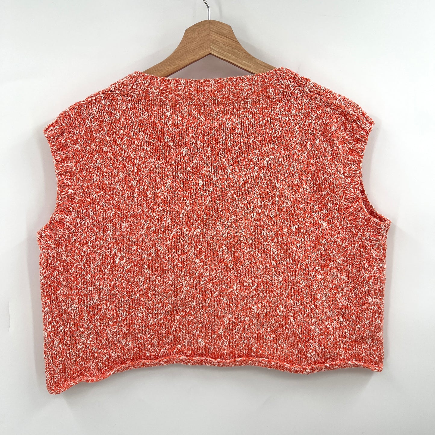 SOLD. Knitted Boxy Cropped Vest Top L/XL