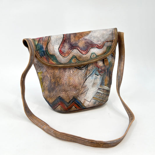 Jane Yoo Wearable Art Leather Shoulder Bag