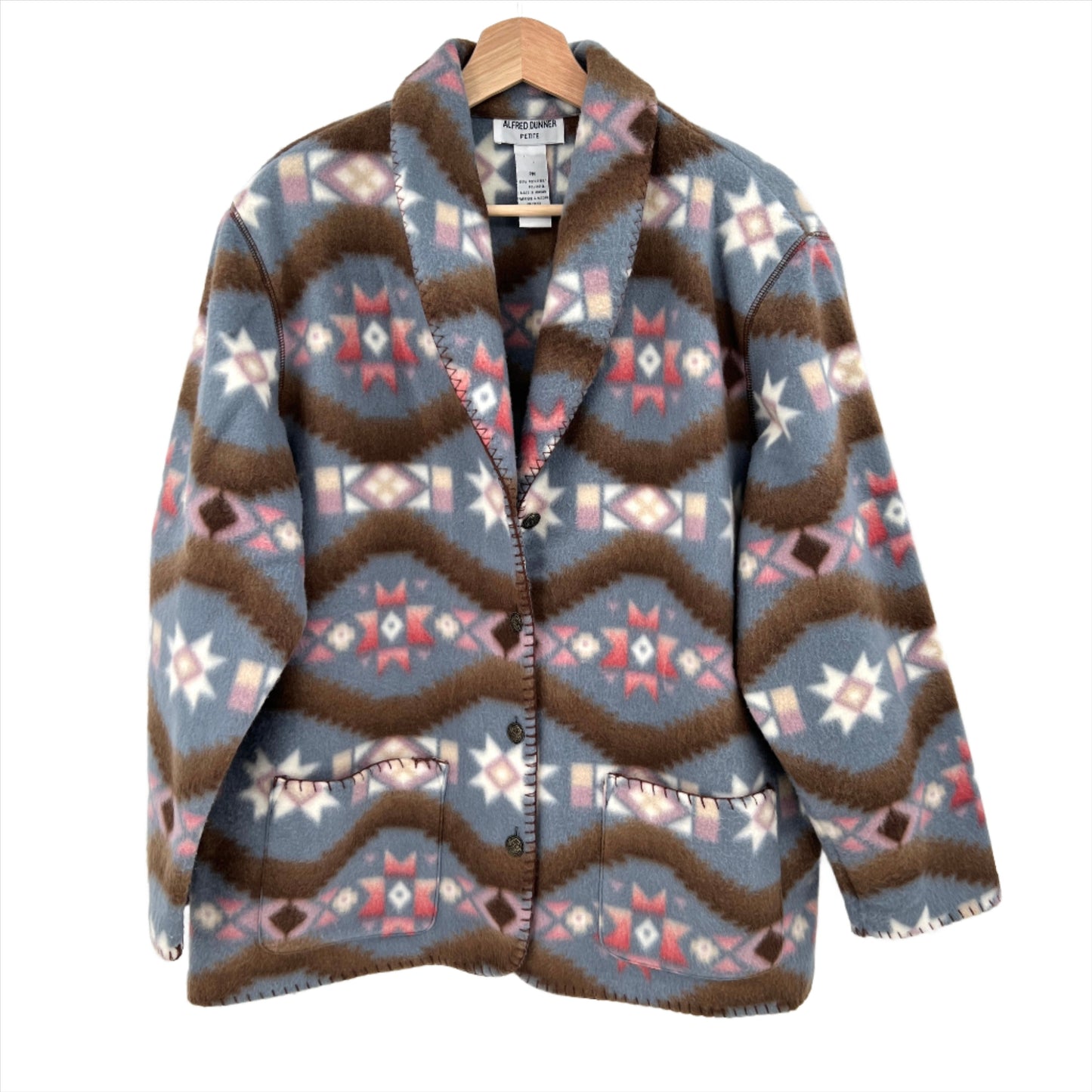 SOLD. Fleece Jacket Pastel Western Print SP