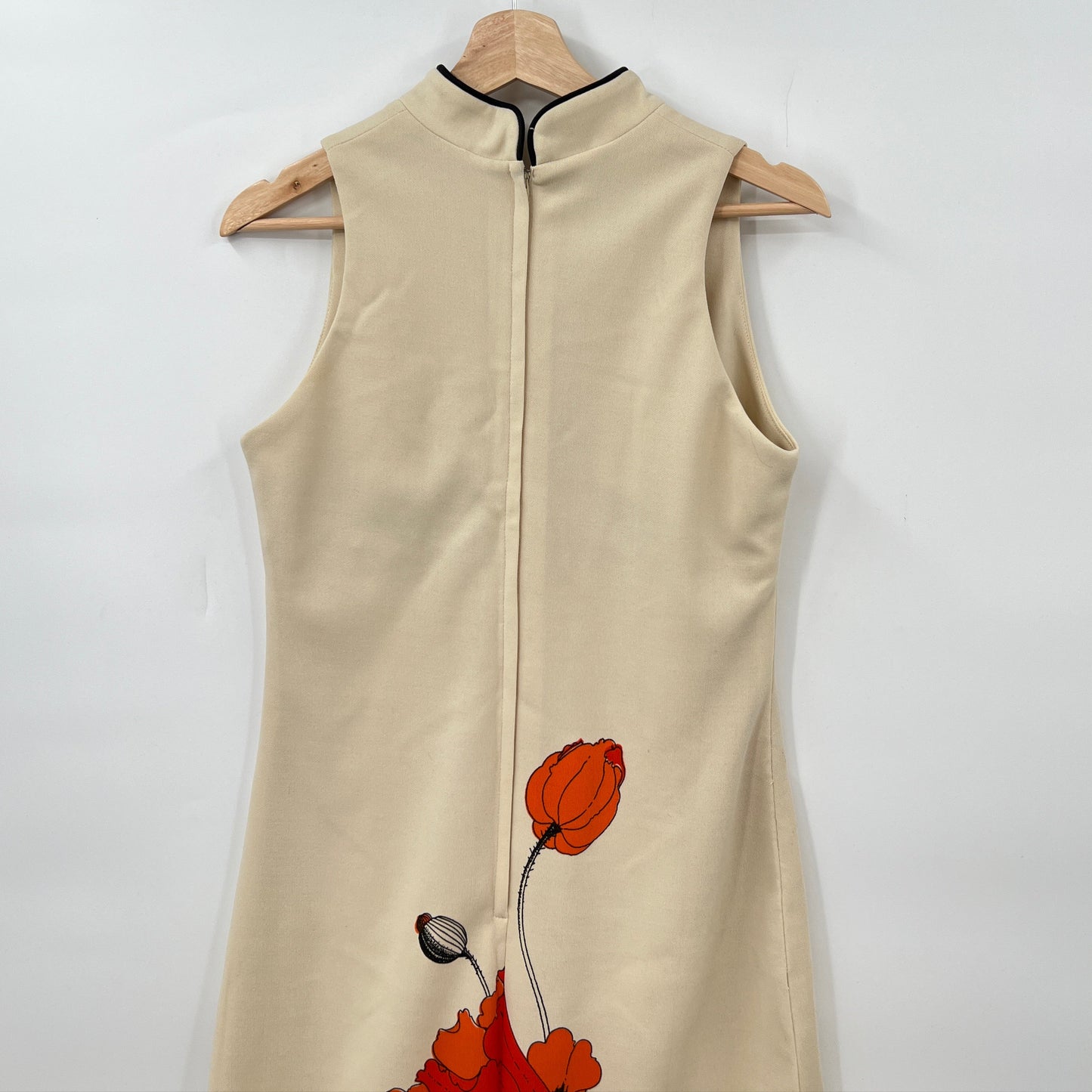 Vintage Alfred Shaheen Poppy Screen Printed Maxi Dress
