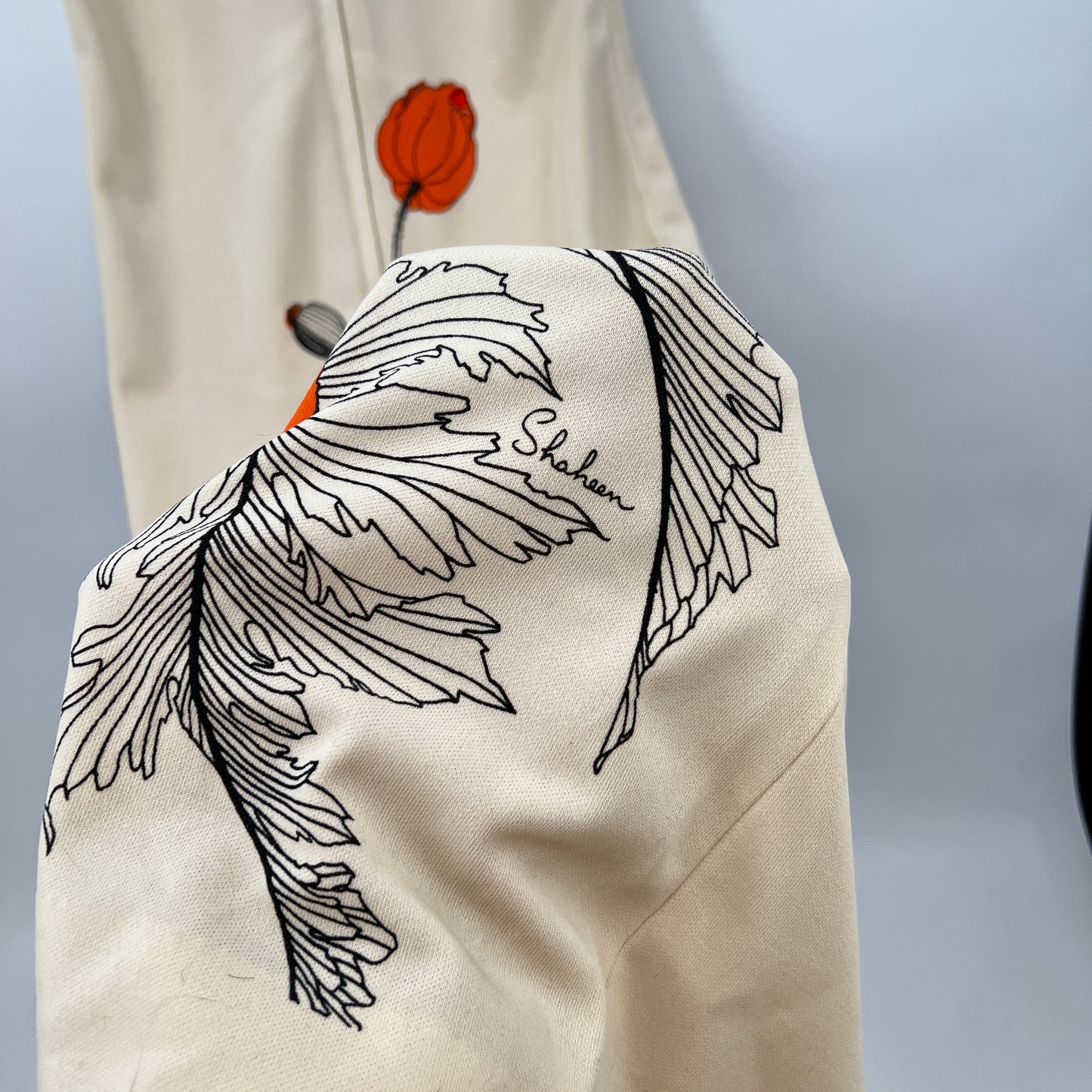 Vintage Alfred Shaheen Poppy Screen Printed Maxi Dress
