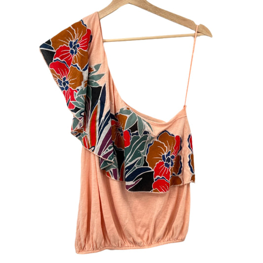 Free People One Shoulder Floral Top