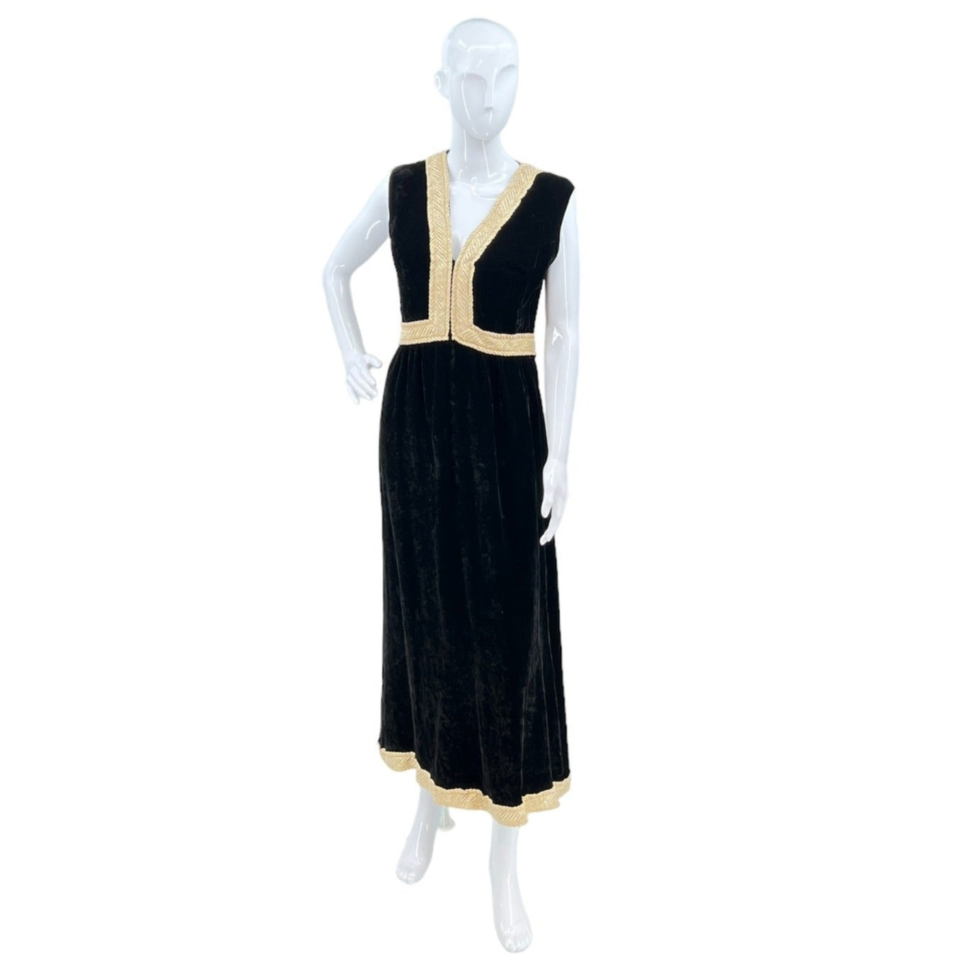 Vintage Sam Sherkin Velvet Maxi Dress S/M