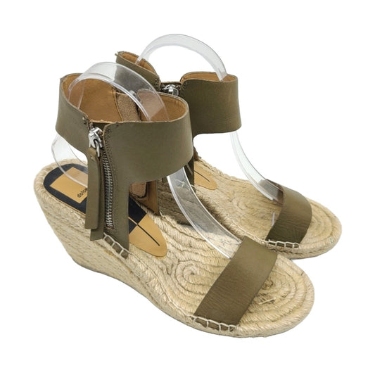 Espadrille Wedges Leather  Upper Sandals 7US