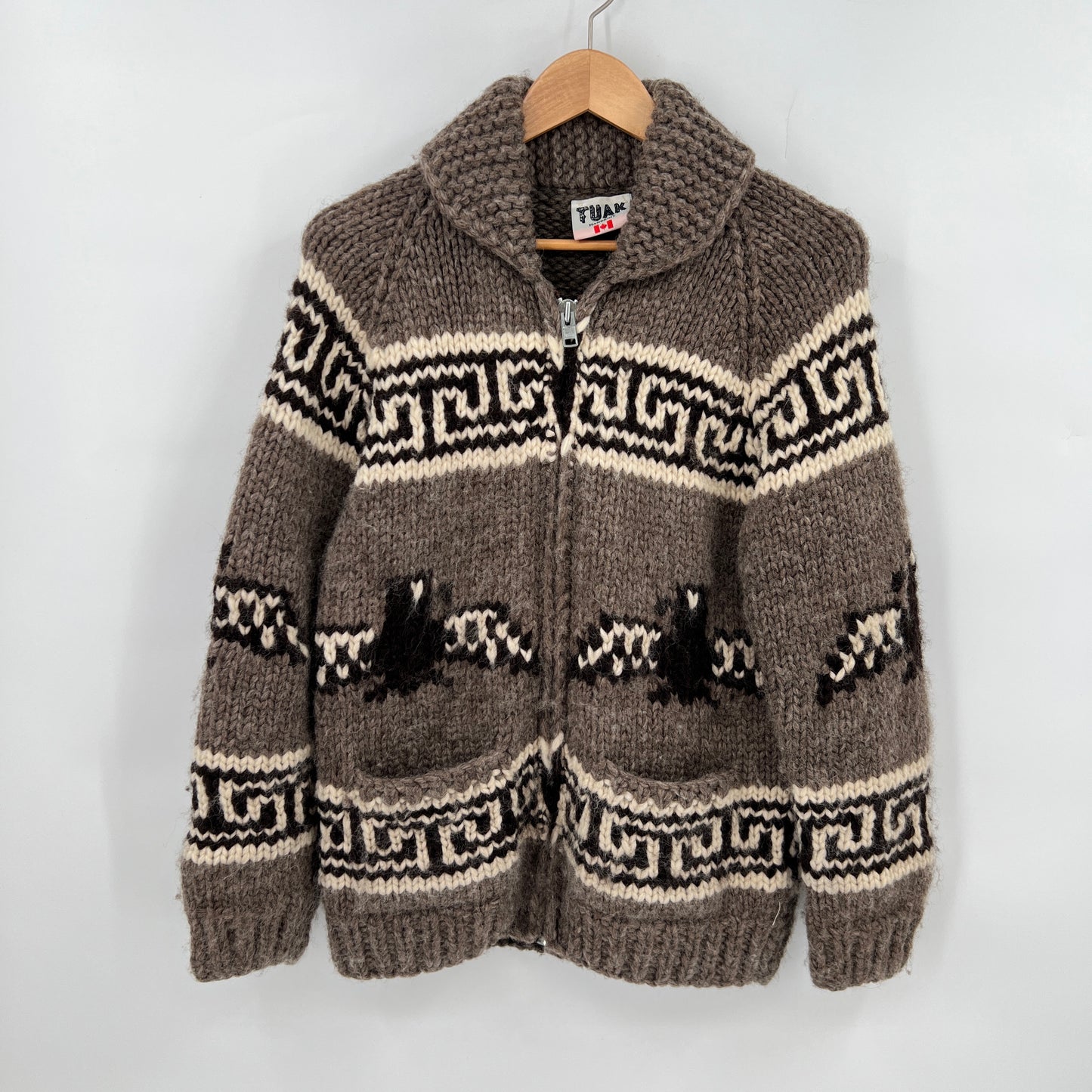 SOLD. Vintage Tuak Handknit Cowichan Wool Sweater