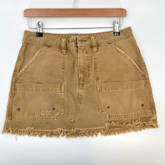 Free People Cotton Cargo Style Mini Skirt