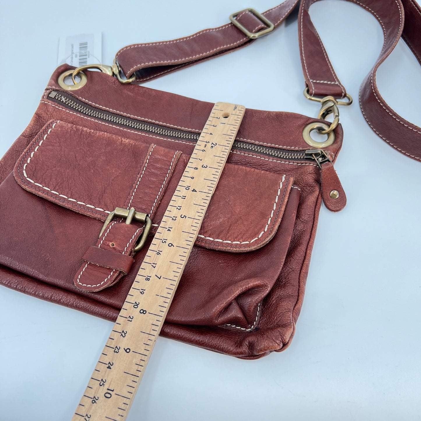 SOLD. Roots Canada Cognac Leather Bag