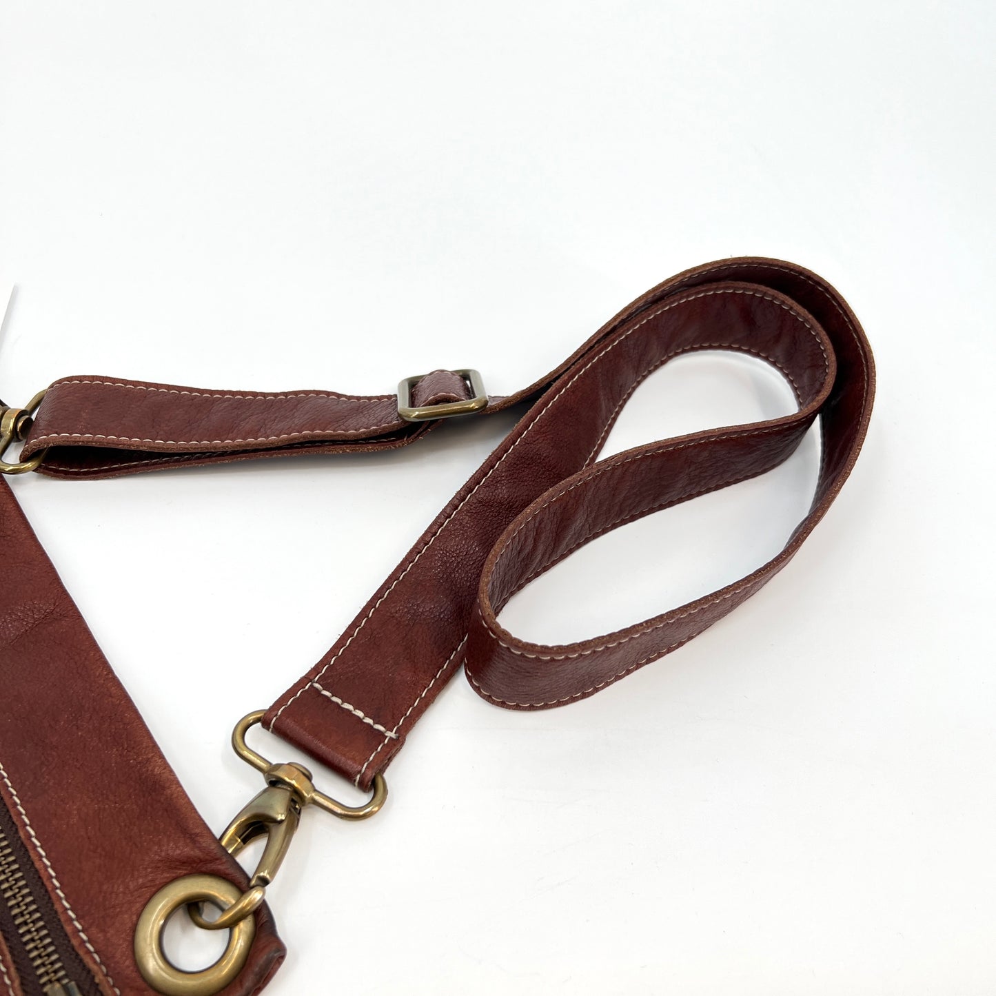 SOLD. Roots Canada Cognac Leather Bag