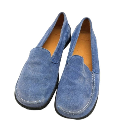 Helvesko Suede Leather Flat Slip On Shoes