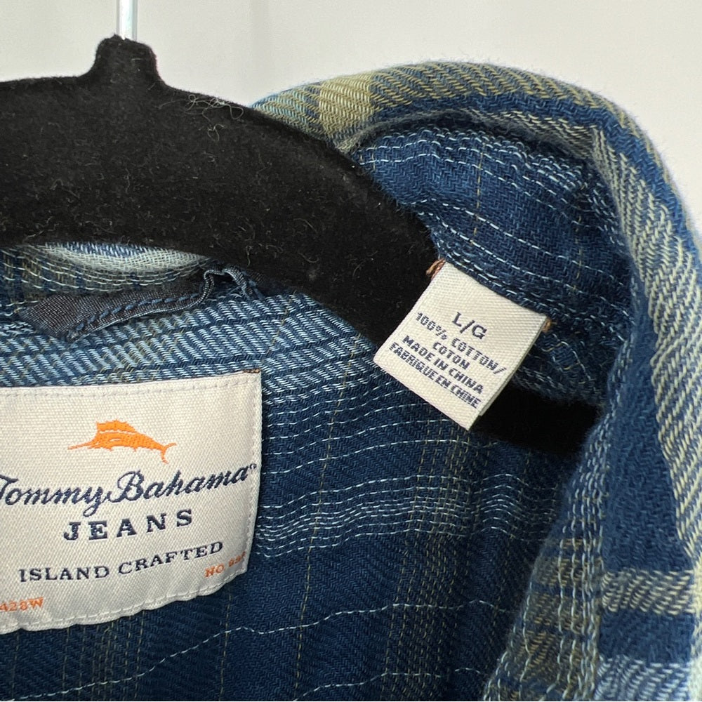 Tommy Bahama Plaid Cotton Long Sleeves Casual Shirt
